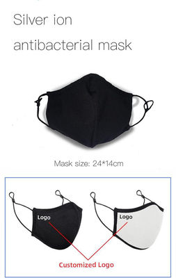 Elastic Ear Loop Washable Copper Ion Mask / Reusable Black Copper Washable Mask