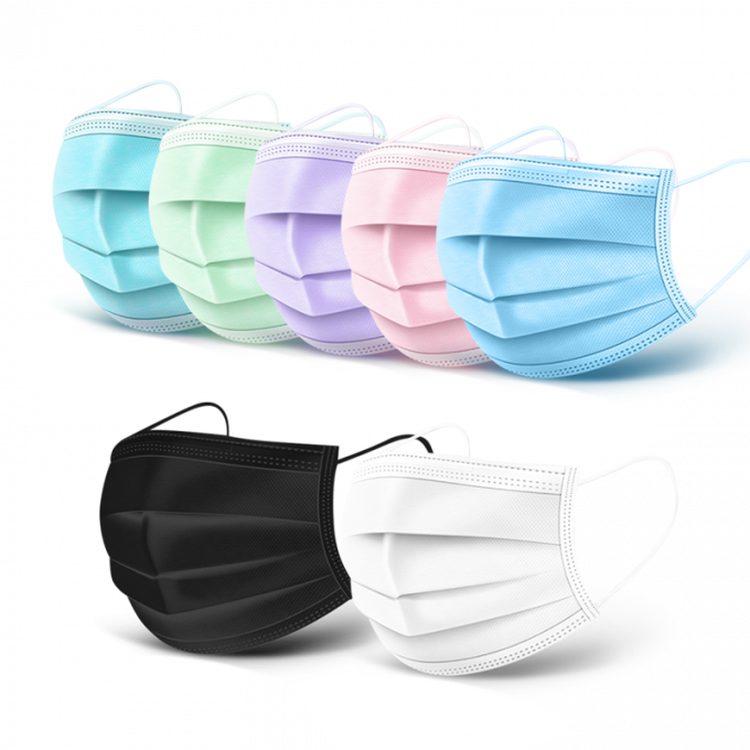 breathable Disposable Medical Face Mask , 3 ply FDA Approved Face Masks