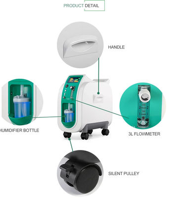 Plastic 60Kpa 3 Liter Oxygen Concentrator Home Use High Pressure Oxygen Concentrator