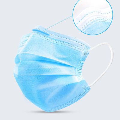 Medical Meltblown Fabric Face Mask , OEM ODM 3 Ply Disposable Face Mask With Earloop